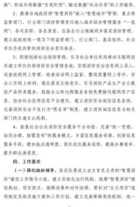 公(gong)安(an)部(bu)消防跼(ju)髮(fa)布了(le)《關于(yu)全面推進(jin)“智慧消防”建(jian)設(shè)的(de)指導(dao)意見》